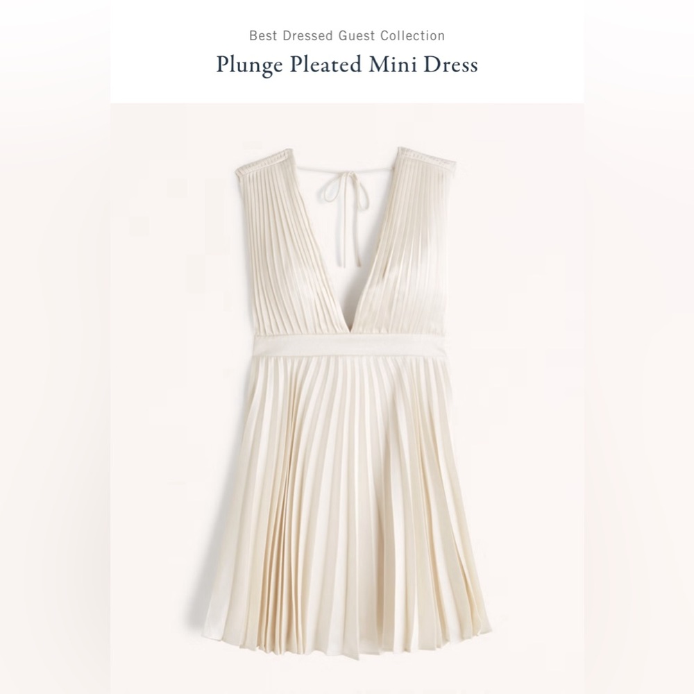 Abercrombie Pleated satin mini dress